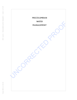 PRECOLUMBIAN WATER MANAGEMENT / Sheet 1 of 297