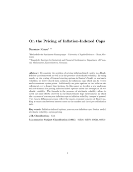 On the Pricing of Inflation-Indexed Caps