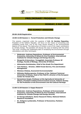 Preliminary Program