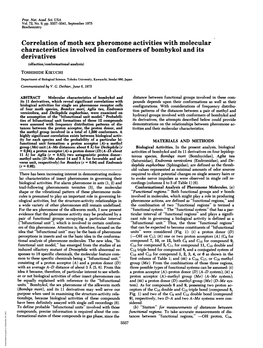 Characteristics Involved in Conformers of Bombykol and Its Derivatives