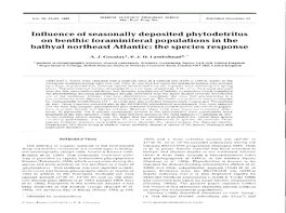 Influence of Seasonally Deposited Phytodetritus on Benthic Foraminiferal Populations in the Bathyal Northeast Atlantic: the Species Response