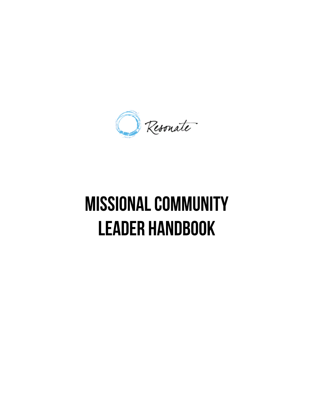Missional Community Leader Handbook