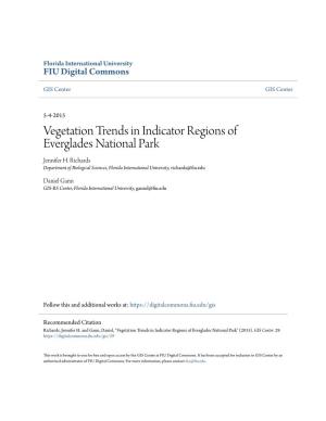 Vegetation Trends in Indicator Regions of Everglades National Park Jennifer H