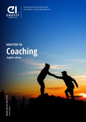 Coaching MASTER in JOHAN CRUYFF INSTITUTE English Edition Amsterdam