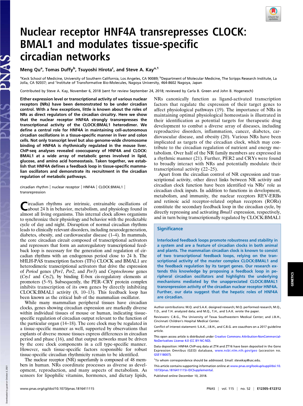 BMAL1 and Modulates Tissue-Specific Circadian Networks