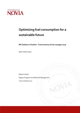 Optimizing Fuel Consumption for a Sustainable Future