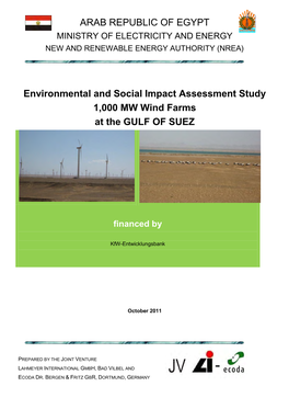 Arab Republic of Egypt Ministry of Electricity and Energy New and Renewable Energy Authority (Nrea)