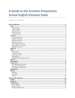 A Guide to the Scranton Preparatory School English Entrance Exam