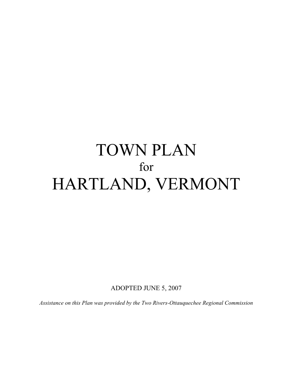 Hartland Plan Notes