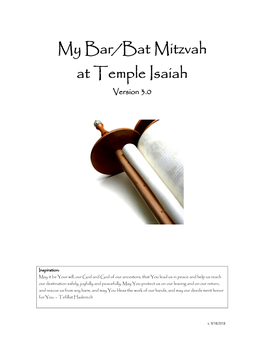 My Bar/Bat Mitzvah at Temple Isaiah Version 3.0
