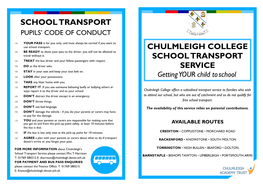 School Transport Pupils’ Code of Conduct