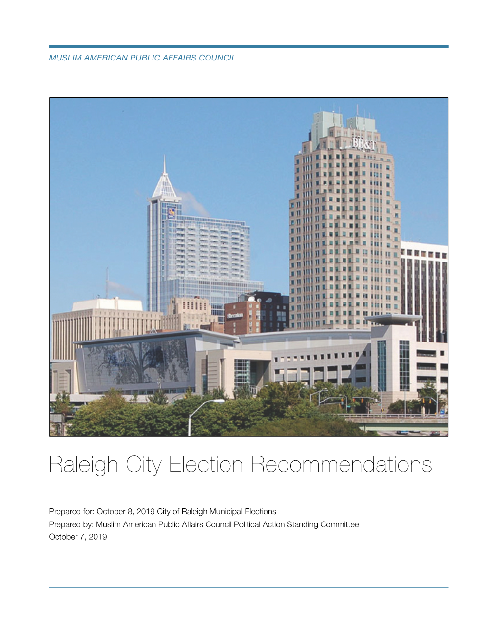 2019 Raleigh Recommendations