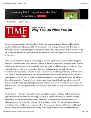 Why You Do What You Do -- Printout -- TIME 3/30/11 4:33 PM