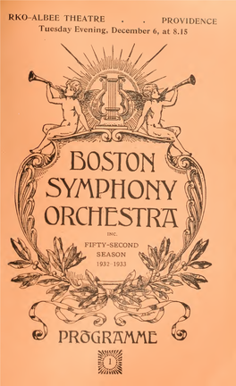Boston Symphony Orchestra Concert Programs, Season 52,1932