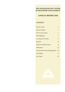 ITS (Monash) and ITLS (Sydney) 2010 Annual Report