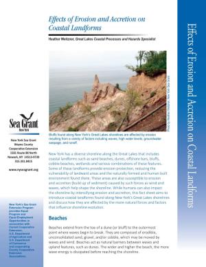 Effects of Erosion and Accretion on Coastal Landforms Coastal Landforms