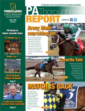 Thoroughbred Pabred.Com March 2018 Pabred.Com Issue 48 REPORT