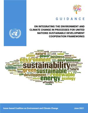 Guidance on Integrating the Environment and Climate Change