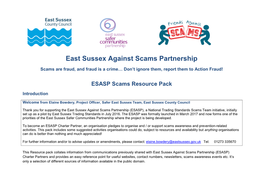 East Sussex Against Scams Partnership