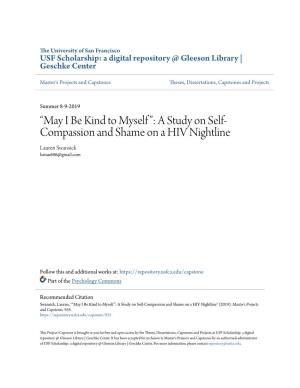 “May I Be Kind to Myself”: a Study on Self-Compassion and Shame on a HIV Nightline" (2019)