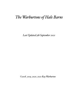 The Warburtons of Hale Barns