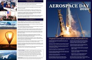 Aerospace – Virginia’S High-Tech Economic and Jobs Engine Along with Ongoing Support of NASA’S Wallops Flight Facility