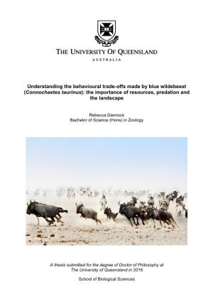 Understanding the Behavioural Trade-Offs Made by Blue Wildebeest (Connochaetes Taurinus): the Importance of Resources, Predation and the Landscape