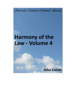 Harmony of the Law - Volume 4