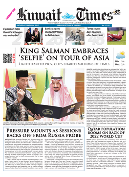 King Salman Embraces 'Selfie' on Tour of Asia
