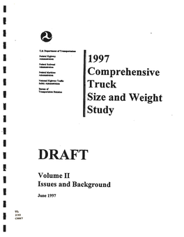1997 Comprehensive Truck Size and Weight Study