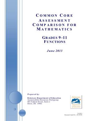 C Ommon C Ore Assessment C Omparison for Mathematics