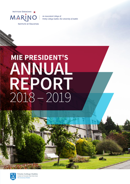 Mie President's Annual Report 2018 – 2019