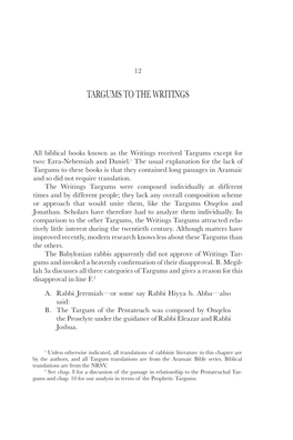Targums to the Writings