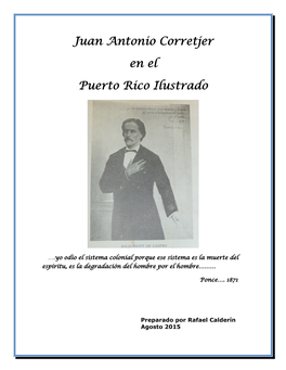 Juan Antonio Corretjer En El Puerto Rico Ilustrado