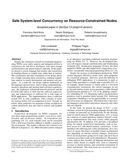 Safe System-Level Concurrency on Resource-Constrained Nodes
