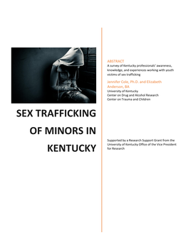 Sex Trafficking of Minors in Kentucky