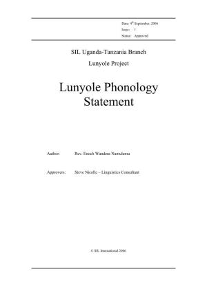 Lunyole Phonology Statement App 1.Doc