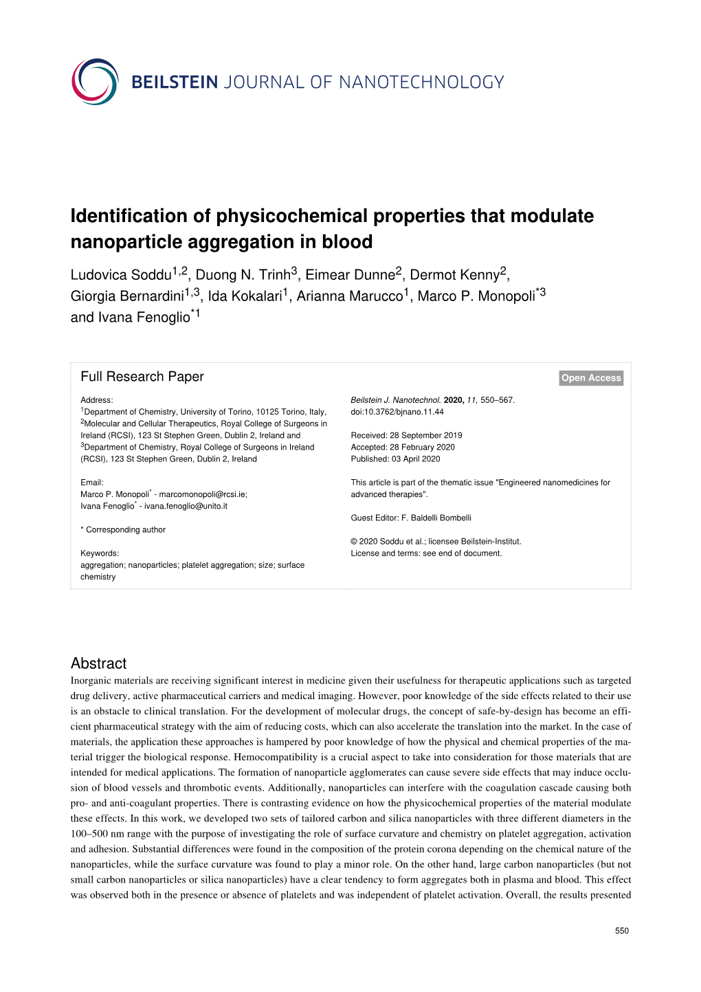 Identification of Physicochemical Properties That Modulate Nanoparticle Aggregation in Blood