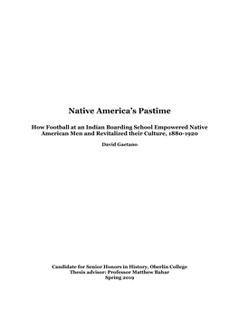 Native America's Pastime
