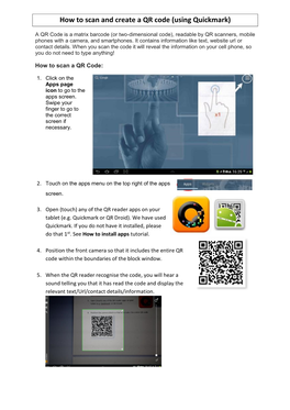 How to Scan and Create a QR Code (Using Quickmark)