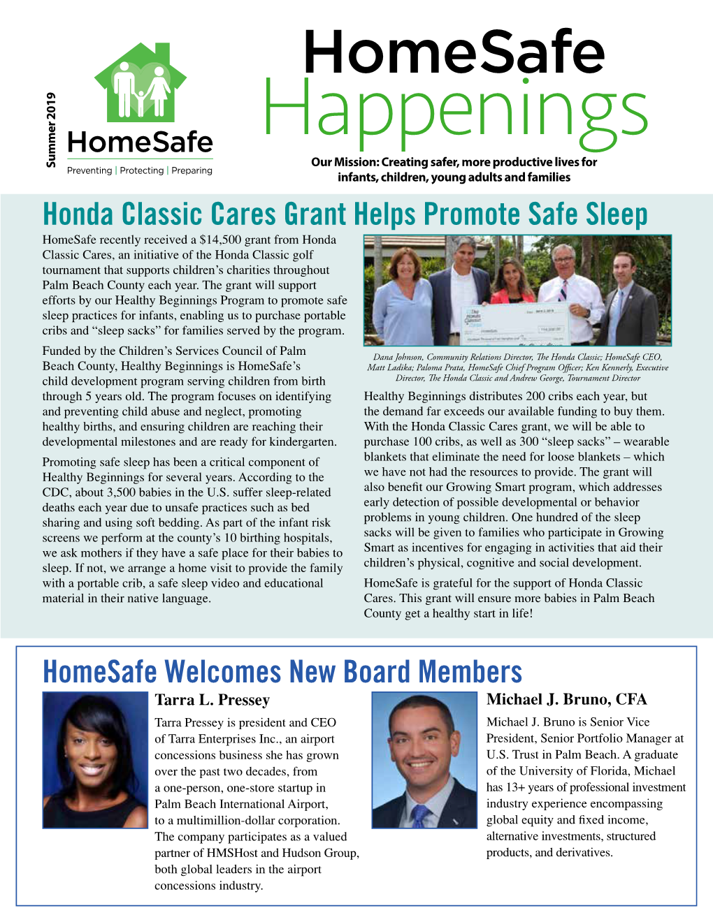 Honda Classic Cares Grant Helps Promote Safe Sleep Homesafe