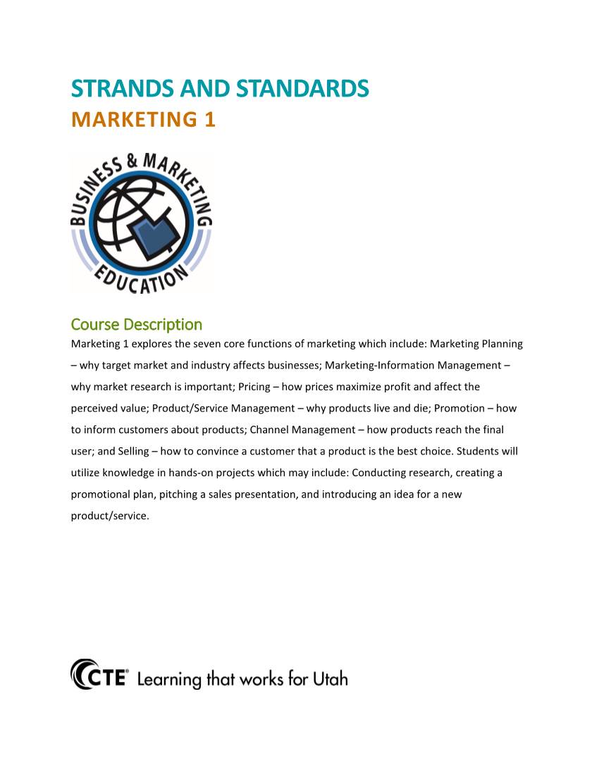 Strands and Standards Marketing 1