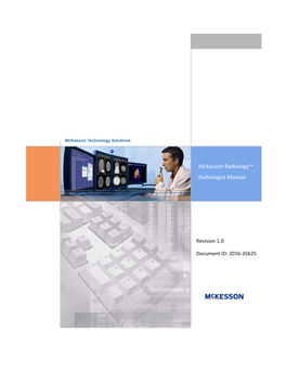 Mckesson Radiology™ Radiologist Manual