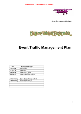 Isle of Wight Festival Traffic Management