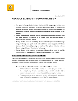 Renault Extends Its Gordini Line-Up