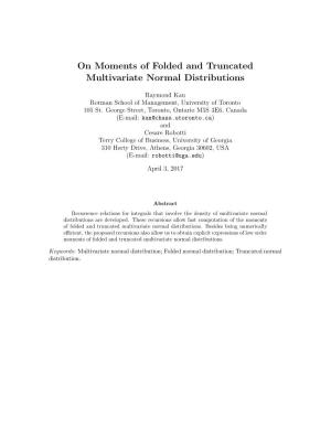 On Moments of Folded and Truncated Multivariate Normal Distributions