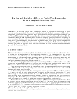 Ducting and Turbulence Effects on Radio-Wave Propagation in An