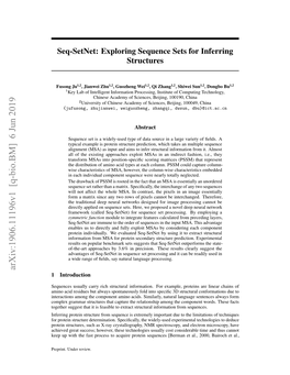 Seq-Setnet: Exploring Sequence Sets for Inferring Structures
