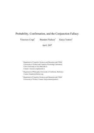 Probability, Confirmation, and the Conjunction Fallacy