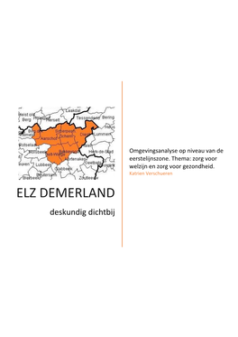 Pdf Bestandomgevingsanalyse ELZ Demerland